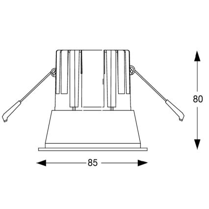 Ideal Lux - LED inbouwspot GAME TRIM LED/11W/230V 3000K CRI 90 Ø 8,5 cm IP40 zwart