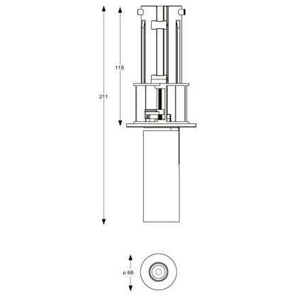 Ideal Lux - LED-inbouwspot NOVA LED/6W/230V 3000K CRI 90 Ø 6,8 cm zwart