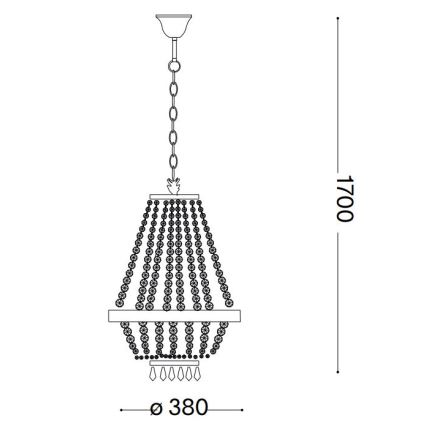 Ideal Lux - LED Kristallen hanglamp aan een ketting CAESAR 6xG9/3W/230V diameter 38 cm glanzend chroom