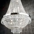 Ideal Lux - LED Kristallen hanglamp aan een ketting CAESAR 6xG9/3W/230V diameter 38 cm glanzend chroom