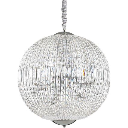 Ideal Lux - LED Kristallen hanglamp aan een ketting LUXOR 12xG9/3W/230V diameter 60 cm doorzichtig