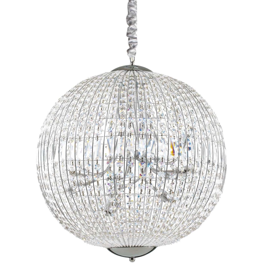 Ideal Lux - LED Kristallen hanglamp aan een ketting LUXOR 12xG9/3W/230V diameter 60 cm doorzichtig