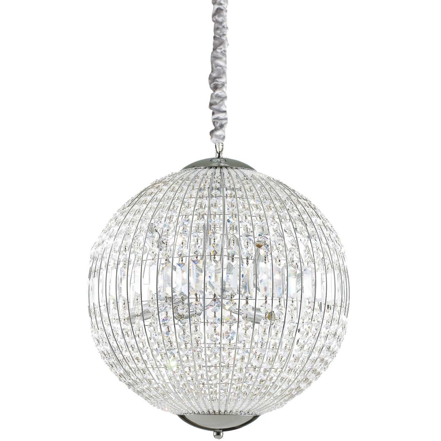 Ideal Lux - LED Kristallen hanglamp aan een ketting LUXOR 8xG9/3W/230V diameter 50 cm doorzichtig