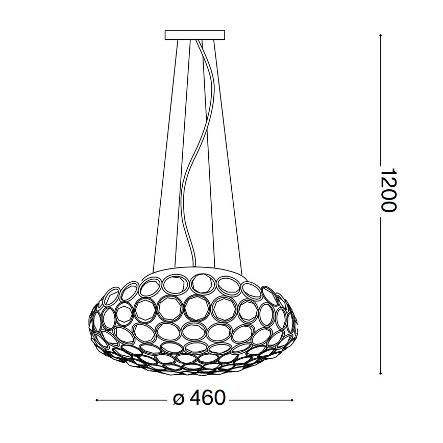 Ideal Lux - LED Kristallen hanglamp aan een koord KING 7xG9/3W/230V diameter 46 cm glanzend chroom