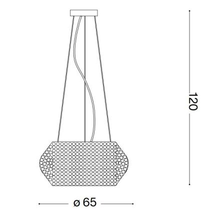 Ideal Lux - LED kristallen kroonluchter aan kabel PASHA 14xE14/40W/230V Ø 65 cm goud