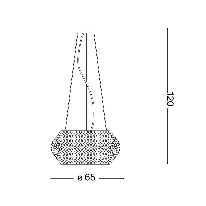 Ideal Lux - LED kristallen kroonluchter aan kabel PASHA 14xE14/40W/230V Ø 65 cm goud