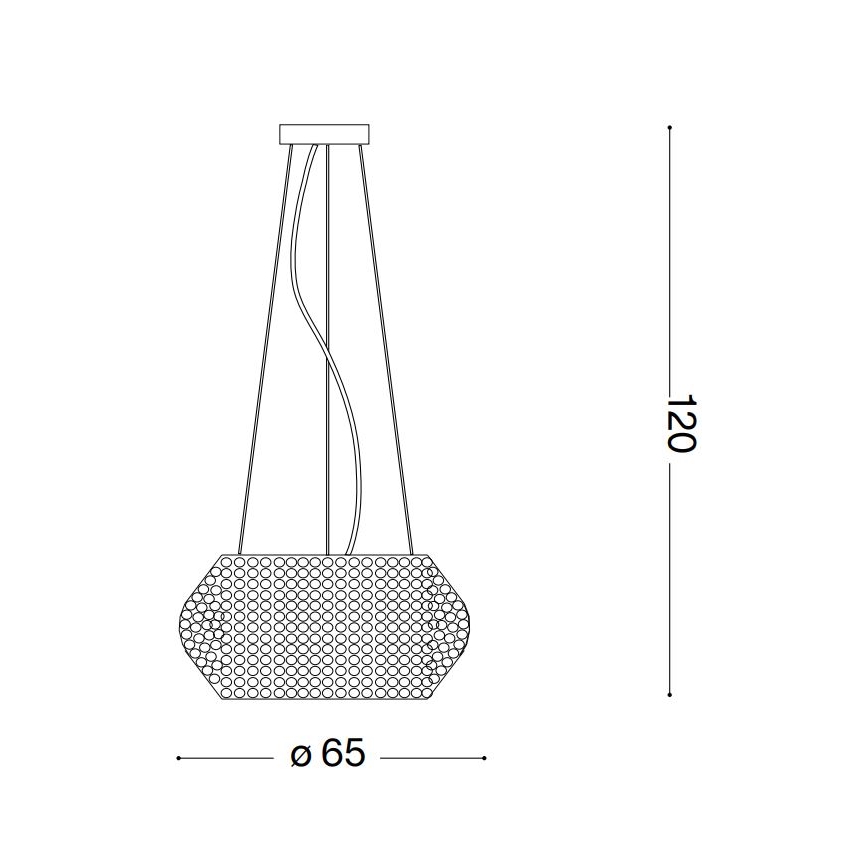 Ideal Lux - LED-kristallen kroonluchter aan kabel PASHA 14xE14/40W/230V Ø 65 cm glanzend chroom