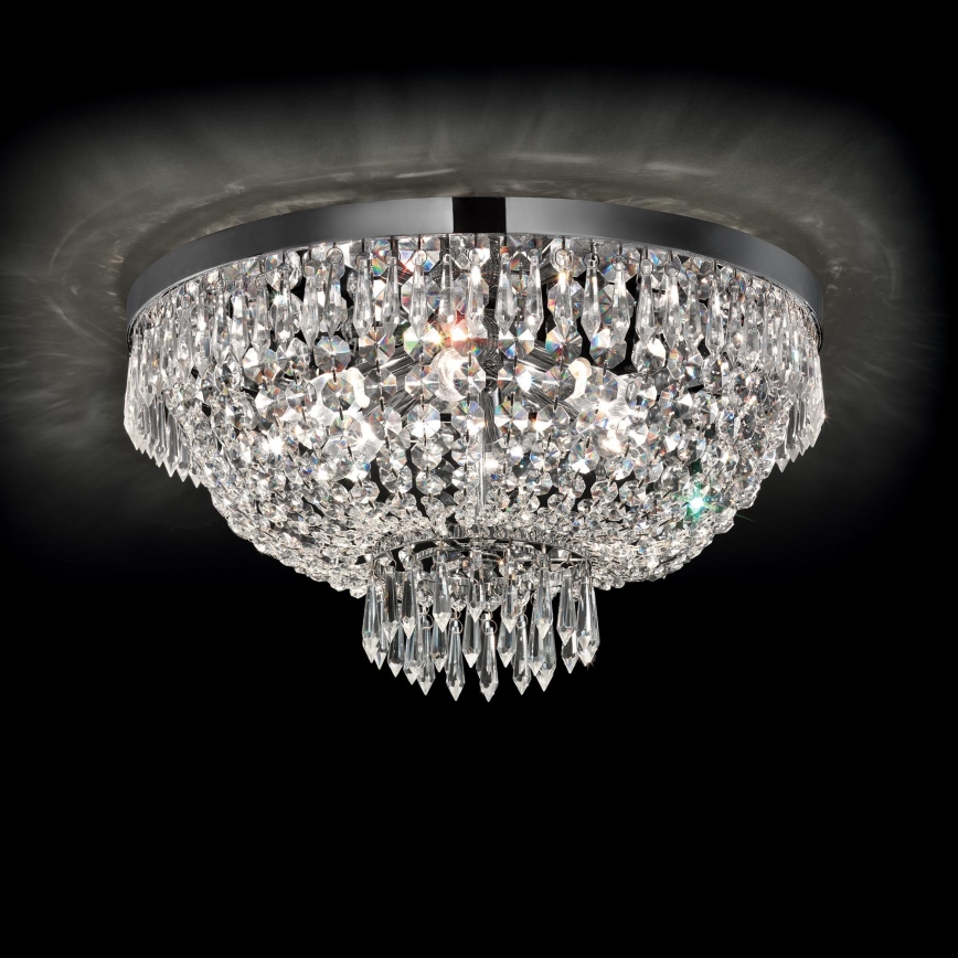 Ideal Lux - LED Kristallen plafondlamp CAESAR 6xG9/3W/230V diameter 51 cm glanzend chroom