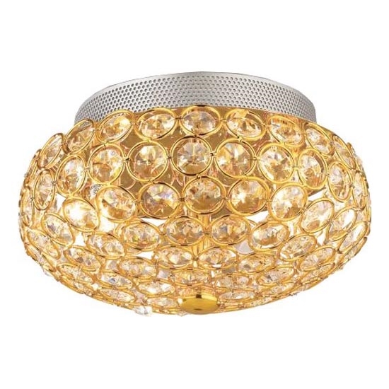 Ideal Lux - LED Kristallen plafondlamp KING 3xG9/3W/230V diameter 25,5 cm goud