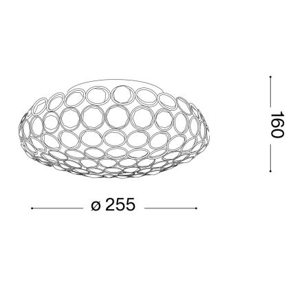 Ideal Lux - LED Kristallen plafondlamp KING 3xG9/3W/230V diameter 25,5 cm goud