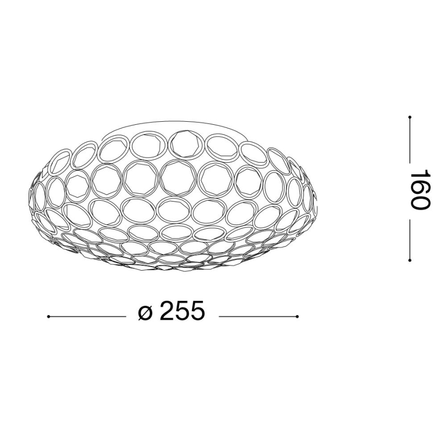 Ideal Lux - LED Kristallen plafondlamp KING 3xG9/3W/230V diameter 25,5 cm goud
