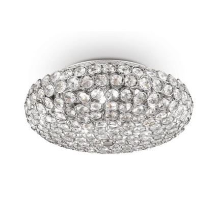 Ideal Lux - LED Kristallen plafondlamp KING 5xG9/3W/230V diameter 38 cm glanzend chroom