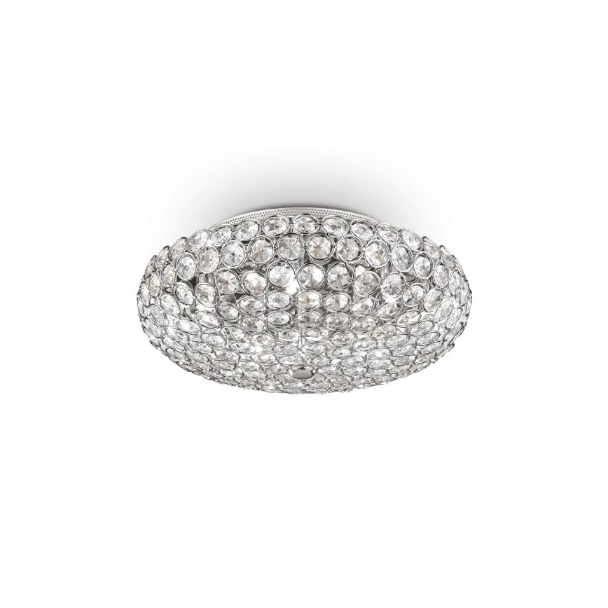 Ideal Lux - LED Kristallen plafondlamp KING 5xG9/3W/230V diameter 38 cm glanzend chroom