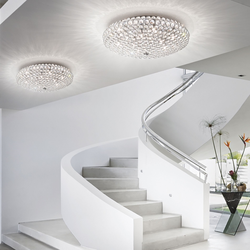 Ideal Lux - LED Kristallen plafondlamp KING 5xG9/3W/230V diameter 38 cm glanzend chroom