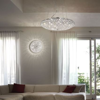 Ideal Lux - LED Kristallen plafondlamp KING 5xG9/3W/230V diameter 38 cm glanzend chroom