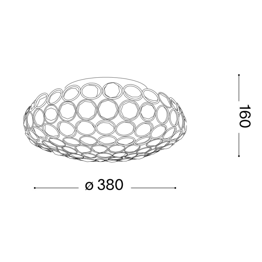 Ideal Lux - LED Kristallen plafondlamp KING 5xG9/3W/230V diameter 38 cm glanzend chroom