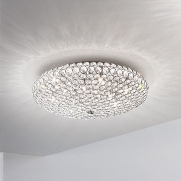 Ideal Lux - LED Kristallen plafondlamp KING 5xG9/3W/230V diameter 38 cm glanzend chroom