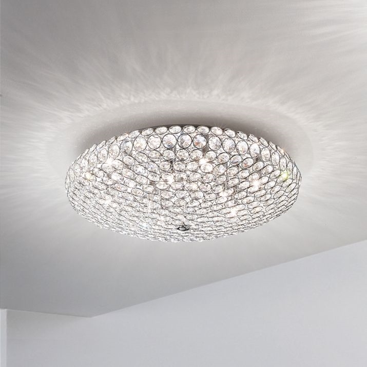 Ideal Lux - LED Kristallen plafondlamp KING 5xG9/3W/230V diameter 38 cm glanzend chroom