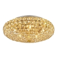Ideal Lux - LED Kristallen plafondlamp KING 5xG9/3W/230V diameter 38 cm goud