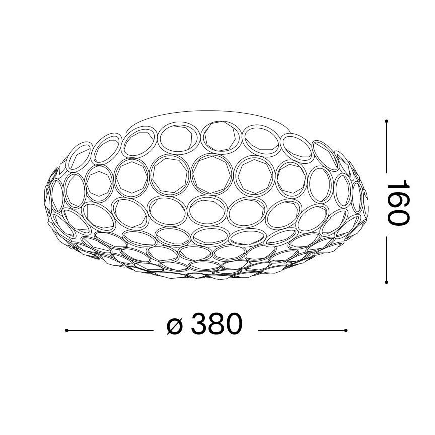 Ideal Lux - LED Kristallen plafondlamp KING 5xG9/3W/230V diameter 38 cm goud