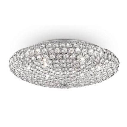 Ideal Lux - LED Kristallen plafondlamp KING 9xG9/3W/230V diameter 53,5 cm glanzend chroom