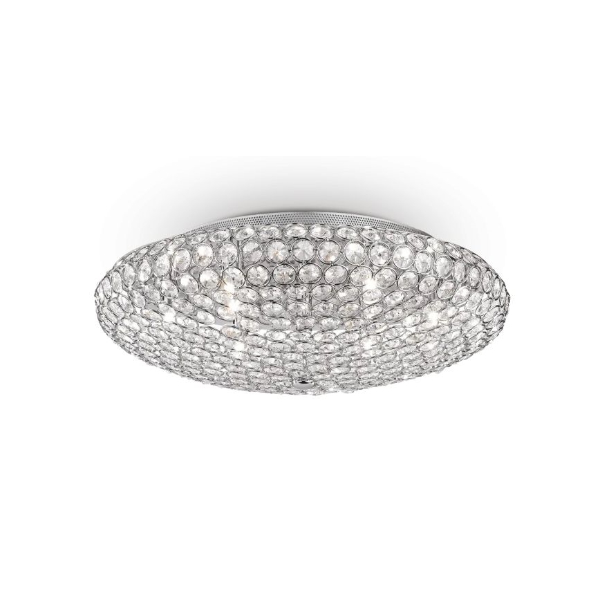 Ideal Lux - LED Kristallen plafondlamp KING 9xG9/3W/230V diameter 53,5 cm glanzend chroom
