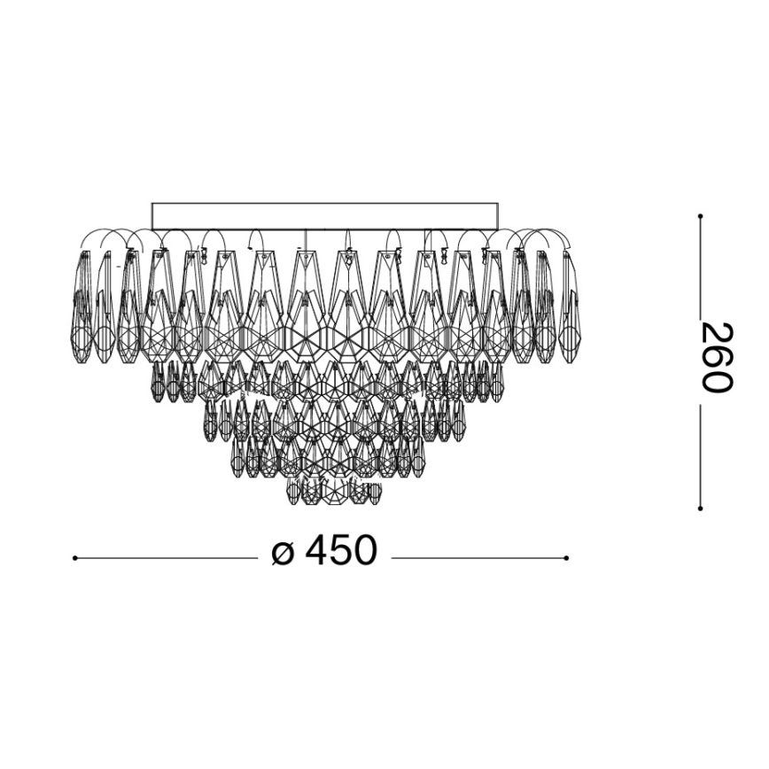 Ideal Lux - LED Kristallen plafondlamp MAGNOLIA 7xG9/3W/230V