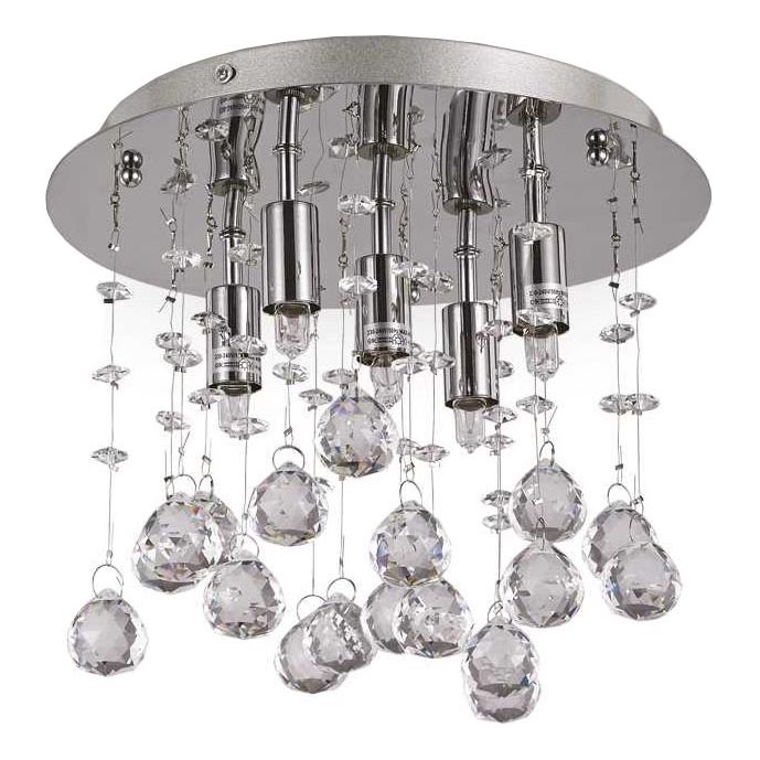 Ideal Lux - LED Kristallen plafondlamp MOONLIGHT 5xG9/3W/230V diameter 26 cm glanzend chroom
