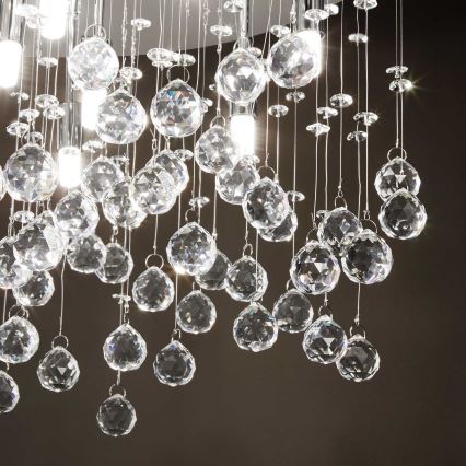 Ideal Lux - LED Kristallen plafondlamp MOONLIGHT 5xG9/3W/230V diameter 26 cm glanzend chroom