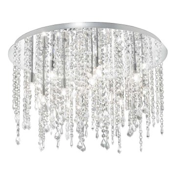 Ideal Lux - LED Kristallen plafondlamp ROYAL 12xG9/3W/230V diameter 60 cm glanzend chroom