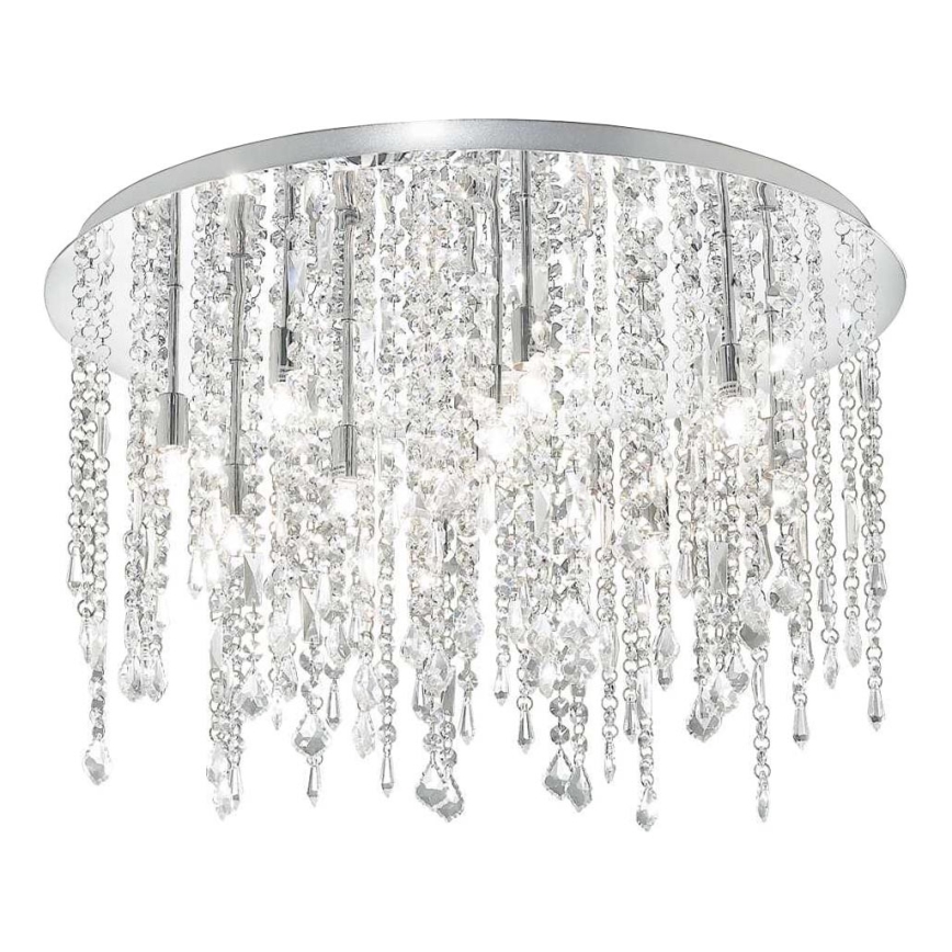 Ideal Lux - LED Kristallen plafondlamp ROYAL 12xG9/3W/230V diameter 60 cm glanzend chroom