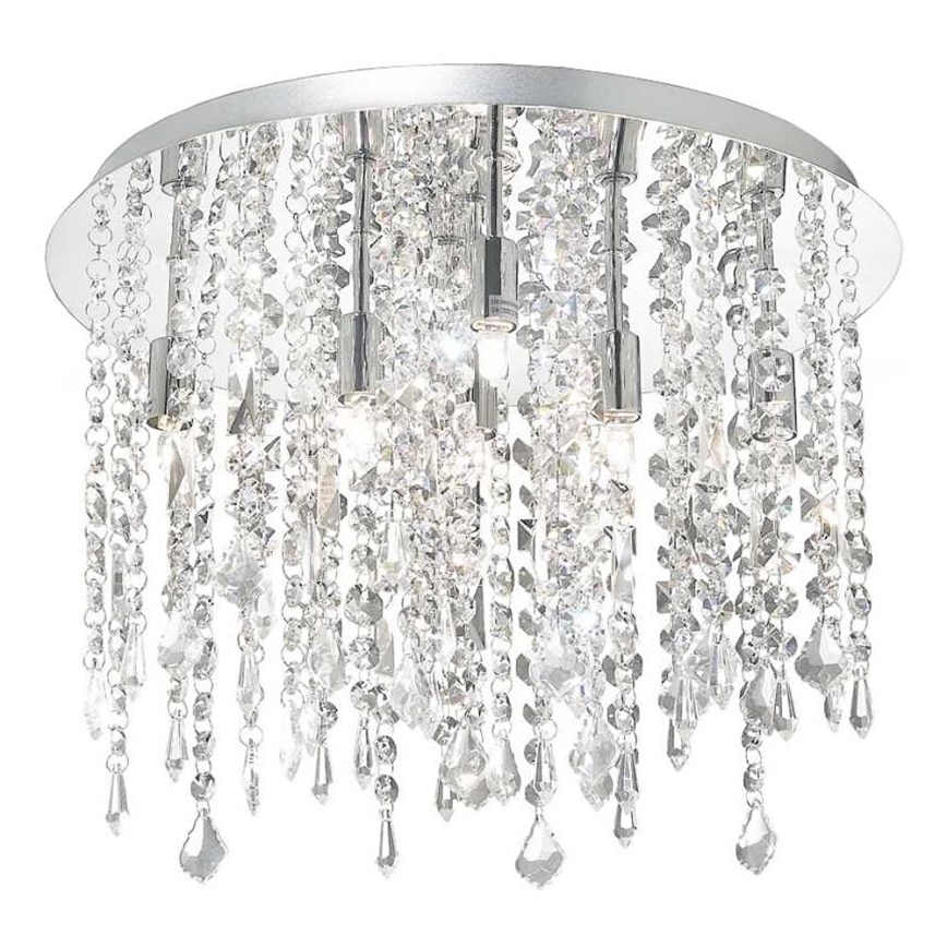 Ideal Lux - LED Kristallen plafondlamp ROYAL 8xG9/3W/230V diameter 40 cm glanzend chroom