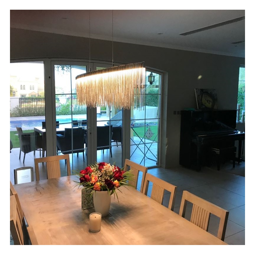 Ideal Lux - LED Kroonluchter aan een streng VERSUS LED / 43,2W / 230V