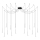 Ideal Lux - LED-kroonluchter aan kabel LUCCIOLA 16xLED/16W/230V CRI 90 spidermodel zwart