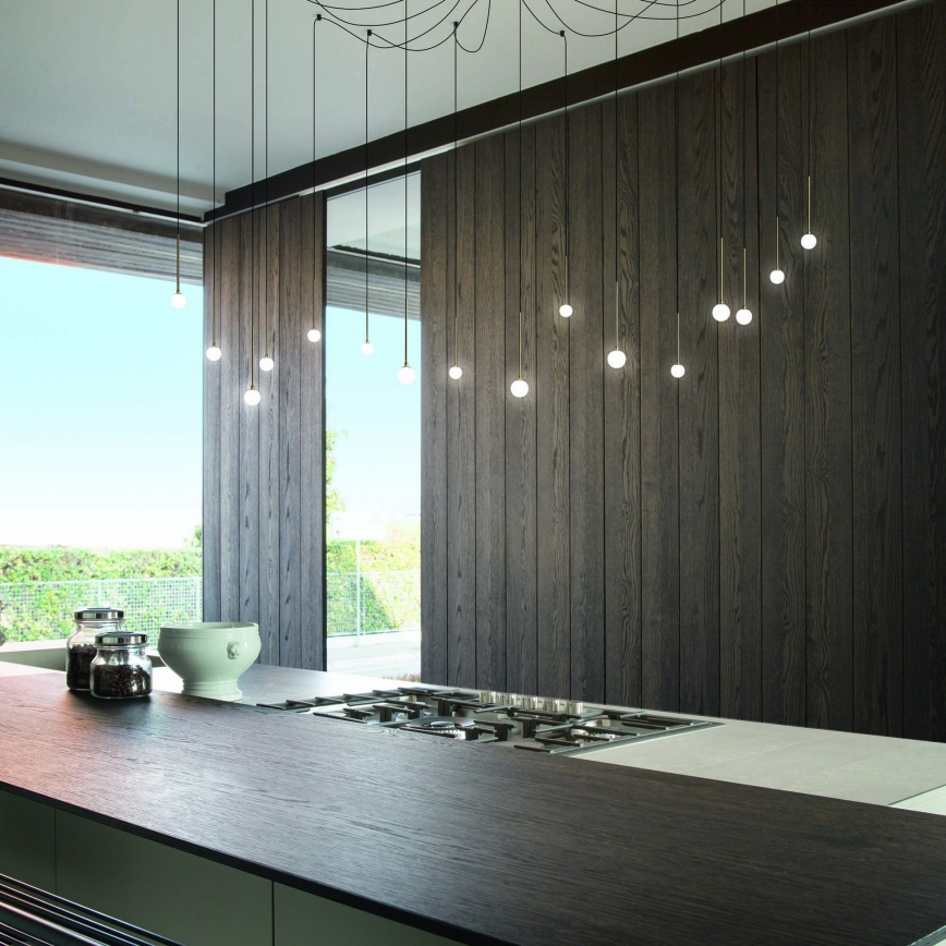 Ideal Lux - LED-kroonluchter aan kabel LUCCIOLA 16xLED/16W/230V CRI 90 spidermodel zwart