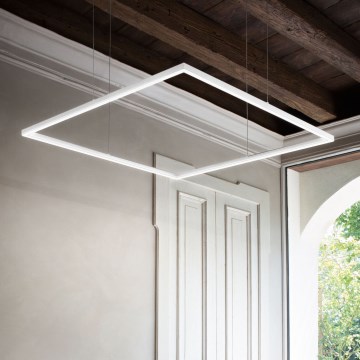 Ideal Lux - LED-kroonluchter aan kabel ORACLE SLIM LED/44W/230V 3000K CRI 90 70x70 cm wit