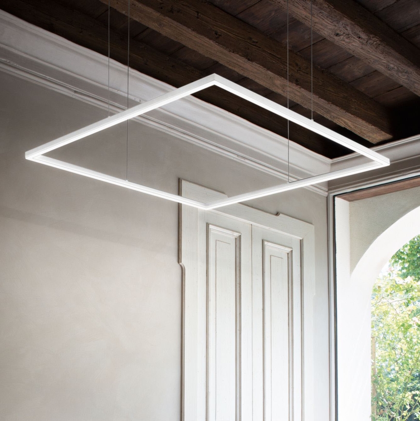 Ideal Lux - LED-kroonluchter aan kabel ORACLE SLIM LED/44W/230V 3000K CRI 90 70x70 cm wit