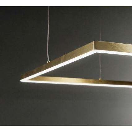 Ideal Lux - LED-kroonluchter aan kabel ORACLE SLIM LED/53W/230V 3000K CRI 90 90x90 cm goud