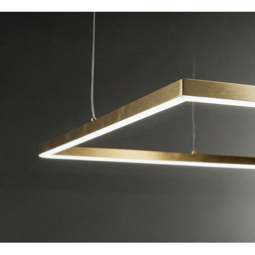 Ideal Lux - LED-kroonluchter aan kabel ORACLE SLIM LED/53W/230V 3000K CRI 90 90x90 cm goud