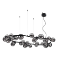 Ideal Lux - LED-kroonluchter aan kabel PERLAGE 30xG9/3W/230V 143 cm zwart/rookzwart