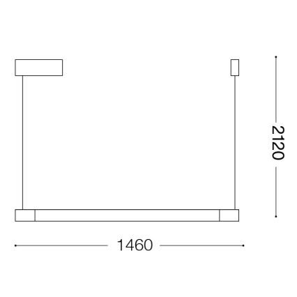 Ideal Lux - LED kroonluchter aan kabel YOKO LED/17W/230V CRI 90 wit