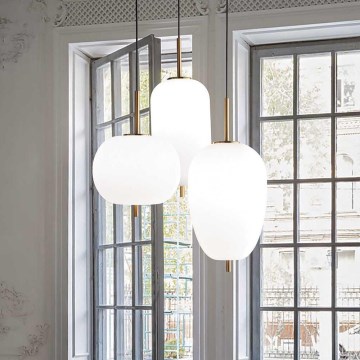 Ideal Lux - LED-kroonluchter met kabelophanging UMILE LED/55W/230V Ø 63 cm CRI 90 messing/wit