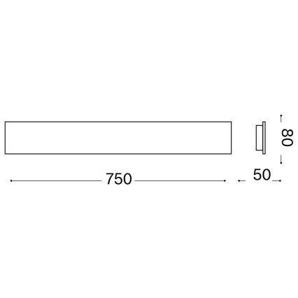 Ideal Lux - LED muurlamp ZIG ZAG LED/30W/230V 75 cm CRI 90 wit