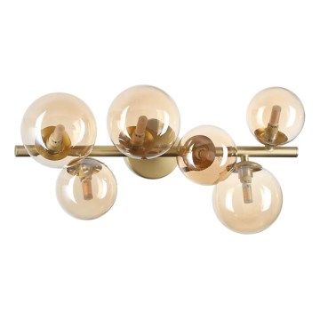 Ideal Lux - LED opbouwkroonluchter PERLAGE 6xG9/3W/230V 49 cm goud/rookbeige