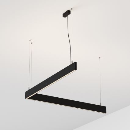 Ideal Lux - LED-pendel aan kabel STEEL LED/29W/230V 4000K CRI 90 120 cm zwart