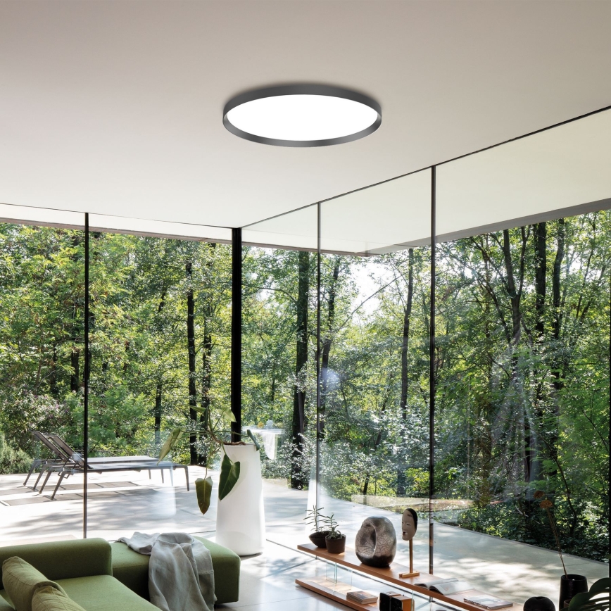 Ideal Lux - LED Plafondlamp FLY LED/53W/230V 2700K diameter 60 cm CRI 90 IP40 zwart