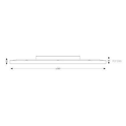 Ideal Lux - LED Plafondlamp FLY LED/68W/230V 2700K diameter 90 cm CRI 90 IP40 wit