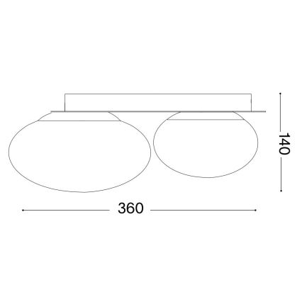 Ideal Lux - LED Plafondlamp NINFEA 2xGX53/9W/230V goud