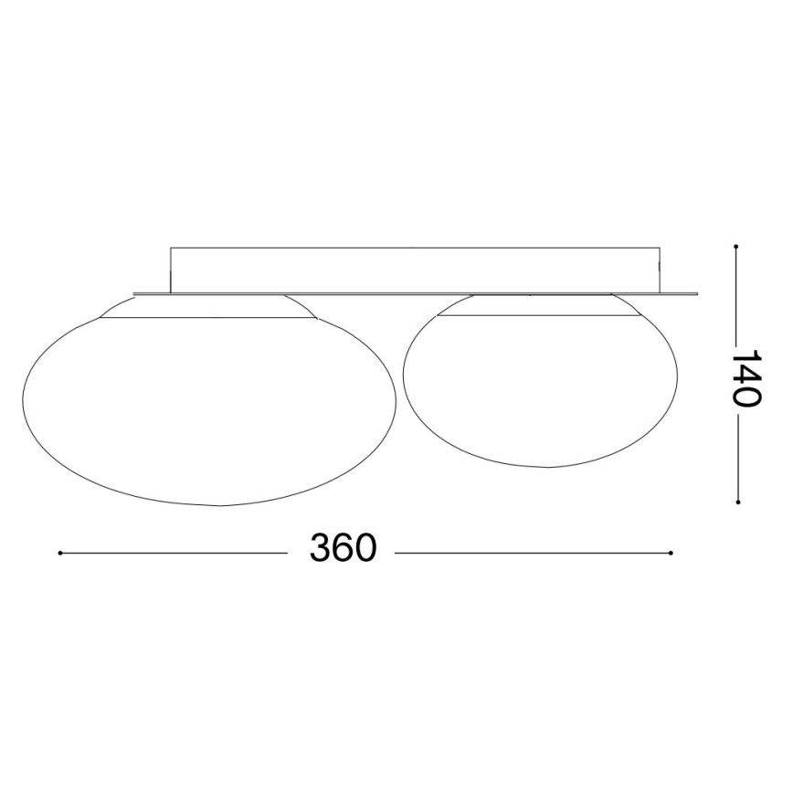 Ideal Lux - LED Plafondlamp NINFEA 2xGX53/9W/230V goud