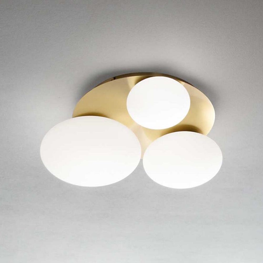 Ideal Lux - LED Plafondlamp NINFEA 3xGX53/9W/230V goud